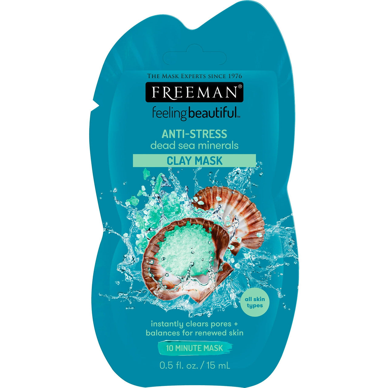 Freeman Feeling Beautiful Facial Anti-Stress Mask, Dead Sea Minerals - 0.5 Oz